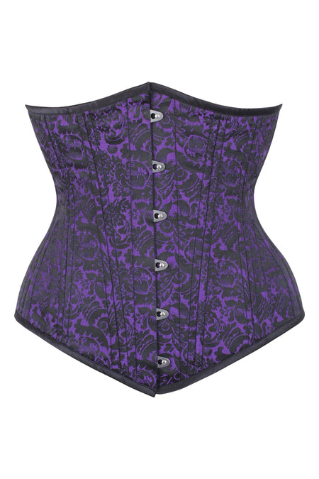 Beautiful Purple Waist Training Underbust Corset- Longline