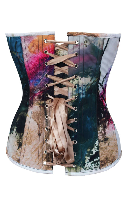 Abstract Ink Overbust Corset