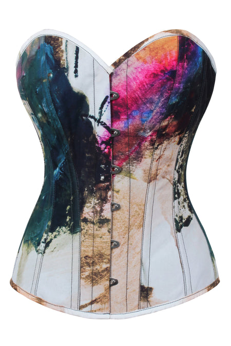 Abstract Ink Overbust Corset